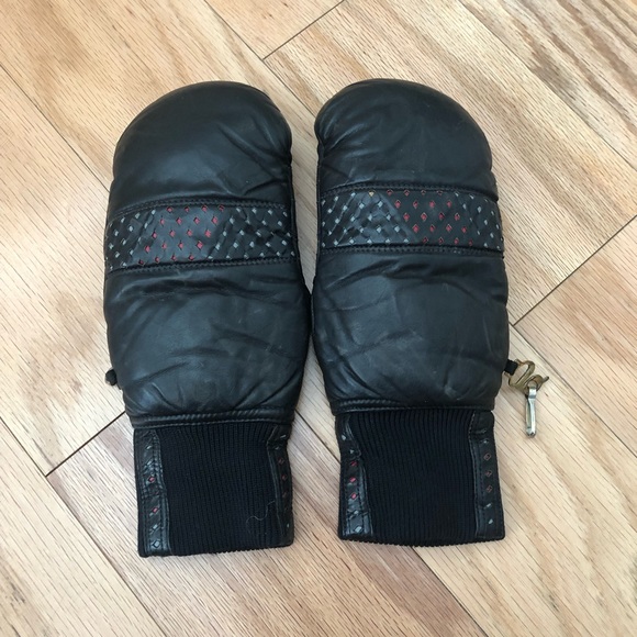 Grandoe Accessories Grandoe Vintage Leather Mittens In Black Poshmark